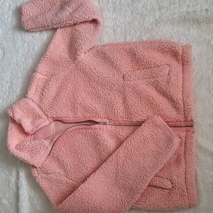 EUC Old Navy sherpa zip jacket size small peach